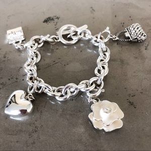 Chain Charm Bracelet with Four Charms